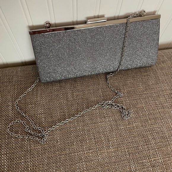 INC Silver Sparkle Clutch - NWOT - Picture 2 of 3